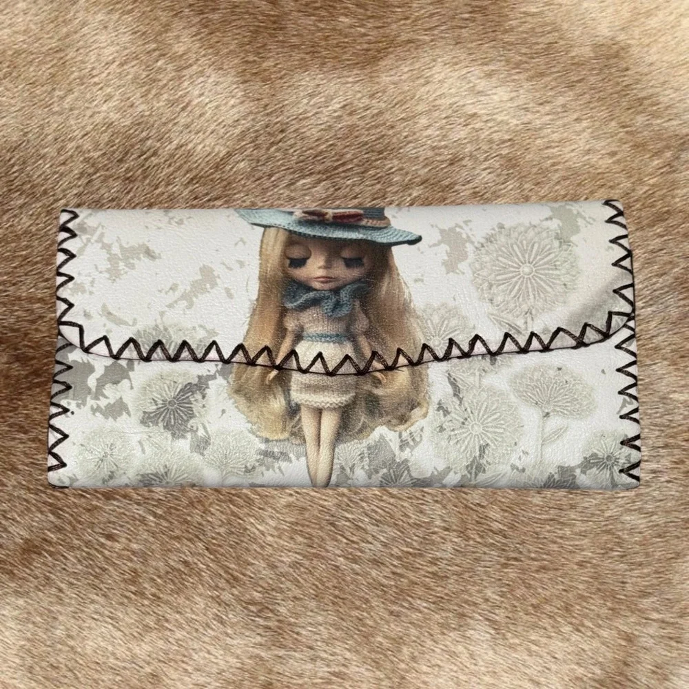 Rare Blythe Doll Art Long Wallet Clutch Kawaii Cottagecore Collectible Harajuku